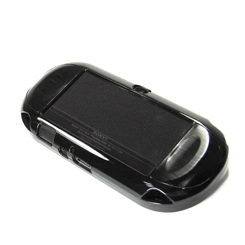 Vista 2 de Cosmos Black Aluminum Metallic Protection Hard Case Cover for Playstation PS VITA 1000 Series, Fits for Oval Start & Select Button Only