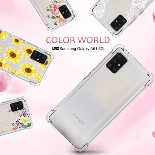 Vista 7 de Osophter Para Galaxy A51 5G Funda Transparente Reforzada Esquinas TPU Absorción De Golpes Flexible Cubierta Del Teléfono Celular Para Samsung Galaxy