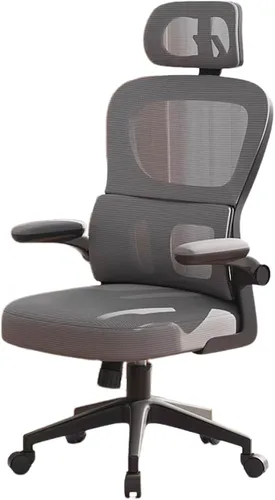 Vista 8 de Ergonomic High Back Mesh Office Chair Swivel Gaming Chair with Removable Headrest Flip-Up Armrests and Elastic Lumbar Support, Space-Saving Design