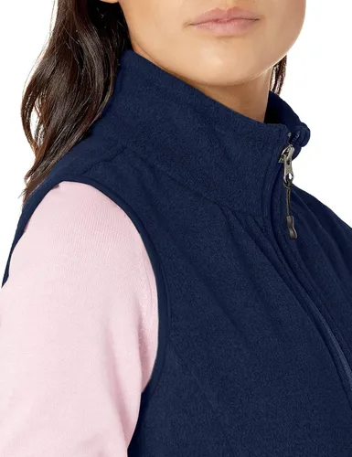 Vista 3 de Tienda Essentials Chaleco de forro de vellón suave sin mangas de corte clásico para mujer disponible en tallas extragrandes