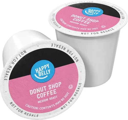 Vista 17 de Marca Amazon – Cápsulas de café descafeinizadas Happy Belly de tostado ligero, mezcla de desayuno, compatibles con cafeteras Keurig 2.0 K-Cup, 100