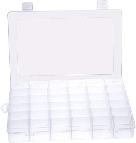 Kamay's - Organizador de almacenamiento de 3 niveles apilable con compartimento ajustable, para joyería, organizador de herramientas, contenedor con