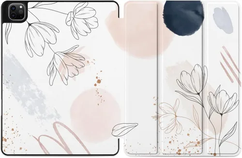 Vista 6 de DONGKE Funda para iPad Pro de 12.9 pulgadas 6ª generación 2022, soporte para lápiz integrado + soporte triple + encendido automático/apagado + funda