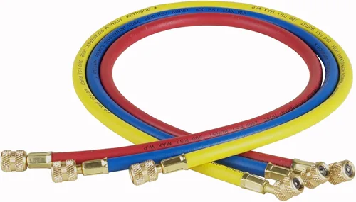 Vista 4 de Robinair (32036) Manguera estándar de 1/4 pulgadas con accesorios estándar - 36 pulgadas, azul