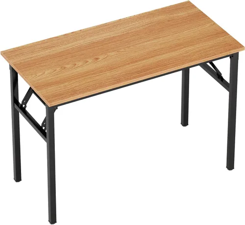 Vista 37 de Need - Escritorio plegable de computadora de 31.5 pulgadas para espacios pequeños, mesa plegable de escritura de estudio en negro para oficina