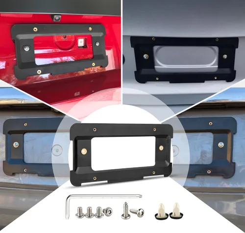 Vista 6 de RED WOLF Rear License Plate Frame Bracket Holder Mount Fit for 2005-2024 BMW 1/2/ 3/5 / 6/ X Series, 328i 323i 528i M3, 2002-2019 Mini Cooper