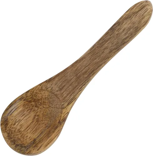 Vista 8 de Azucarero decorativo de madera y cuchara con tapa, boca ancha, tarro de dulces para especias, condimentos, frutos secos, recipiente para servir