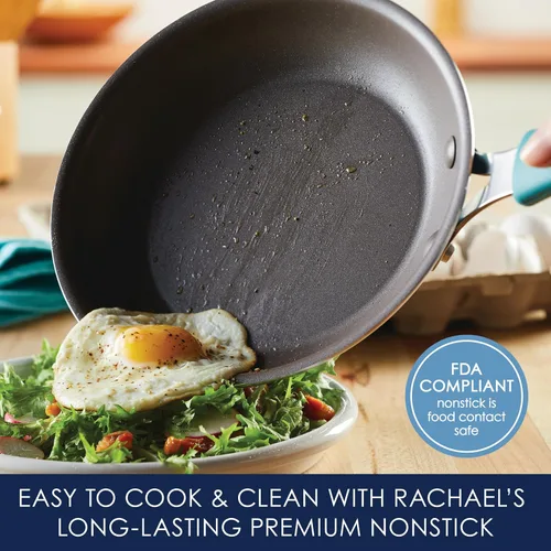 Vista 3 de Rachael Ray Cook + Create - Sartén antiadherente de 8.5 pulgadas, Agave Azul
