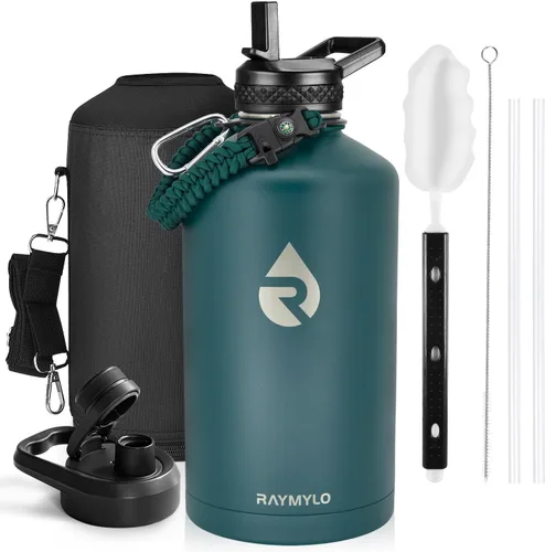 Vista 30 de RAYMYLO Botella de agua aislada de 20 onzas, de acero inoxidable al vacío de triple pared (fría durante 48 horas), a prueba de fugas y sin bisfenol
