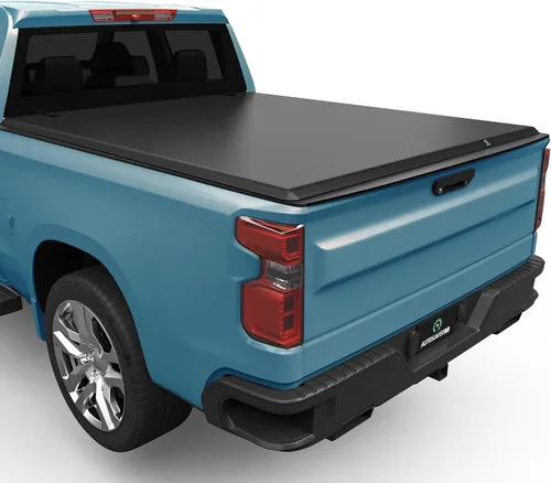 Vista 16 de Autosaver88 Cubierta tonneau de polímero reforzado con fibra para caja de camión, rígida, de tres pliegues, caja de 5.8 pies
