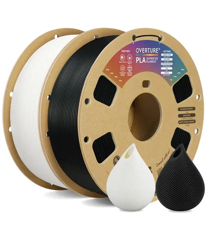 Vista 50 de OVERTURE - Filamento PLA 1/16 pulgadas, consumibles para impresora 3D, carrete de cartón de 2.2 libras, precisión dimensional +/- 0.0008 pulgadas