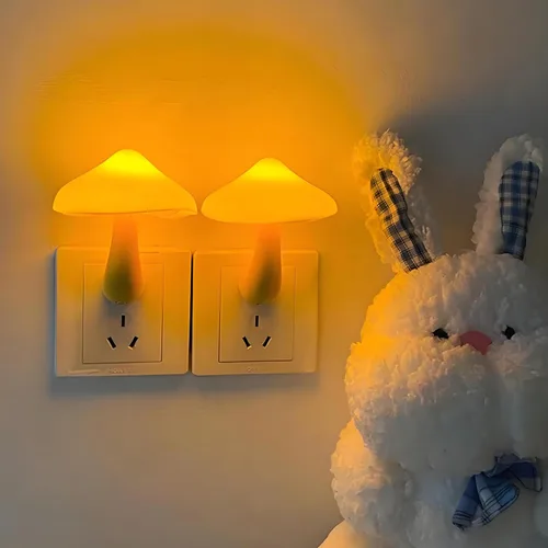 Vista 17 de iBetterLife Luz Nocturna LED con Sensor Inteligente 0.6W, Luces Nocturnas Cambiables de Color, Enchufables, Linda Luz Nocturna en Forma de Seta
