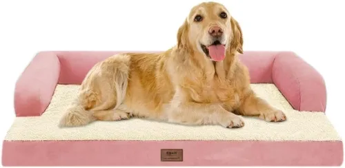 Vista 112 de Cama ortopédica impermeable para perros pequeños, cama para perros de tamaño mediano, cómoda cama para mascotas y gatos con lados, funda extraíble