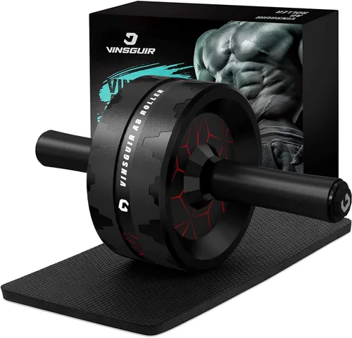 Vista 12 de VINSGUIR Ab Roller Wheel, Abs & Core Workout Equipment for Home Gym with Knee Pad Accessories, Abdominal Wheel for Full-body Strength Training