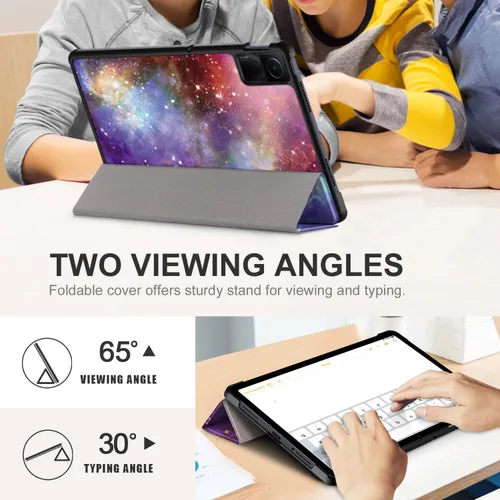 Vista 3 de Funda para Xiaomi Redmi Pad SE de 11 pulgadas, ligera funda inteligente con soporte triple y encendido automático para Xiaomi Redmi Pad SE 2023
