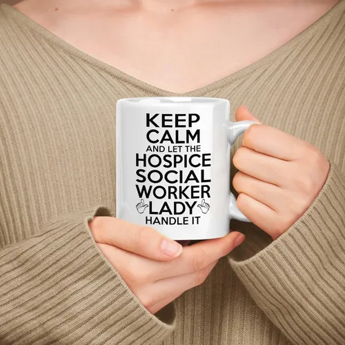 Vista 40 de Gift For Advocate - Taza de cerámica blanca de 11 onzas y 15 onzas – Keep Calm & Let The Advocate Lady Handle It