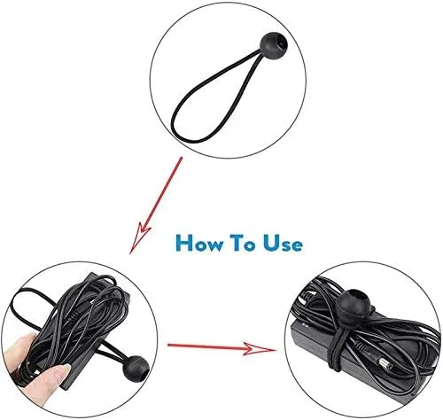 Vista 6 de Paquete de 30 cuerdas elásticas de lona de alta calidad de 6 pulgadas Correa de amarre resistente a la intemperie para campamento, tiendas