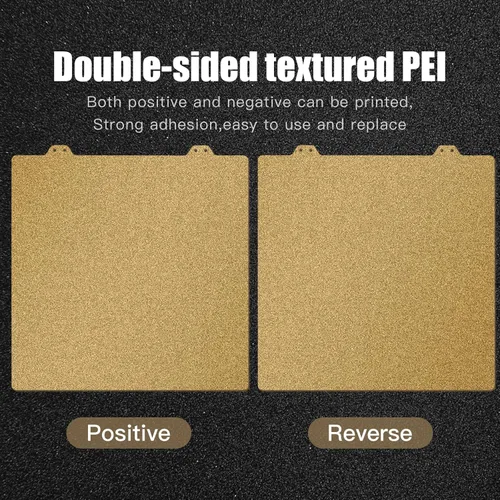 Vista 2 de Hoja PEI texturizada de doble cara, placa de impresión para impresoras 3D con superficie PEI esmerilada 310 x 310 mm para CR-10, CR-10S, Anet A8+