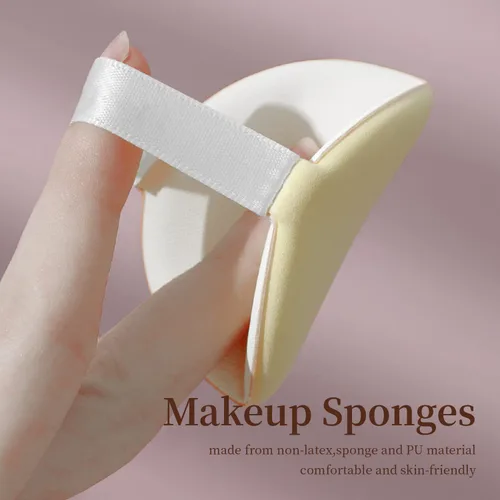 Vista 6 de MOHOPE 8 esponjas de maquillaje con cojín de aire para base con caja portátil, esponja de mezcla sin látex para líquidos, crema, base y polvo