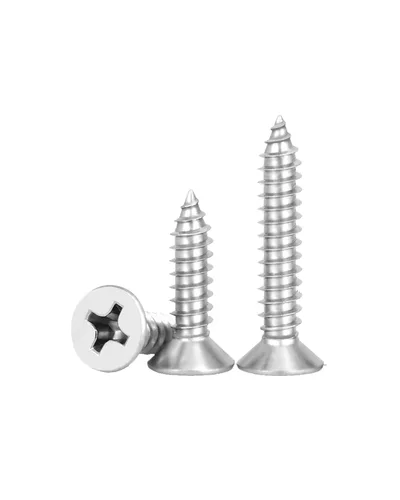 Vista 4 de Tornillos Phillips de cabeza plana #10 x 2-1/2" (paquete de 50) Tornillos de cabeza plana Tornillos autorroscantes, tornillo de acero inoxidable 304