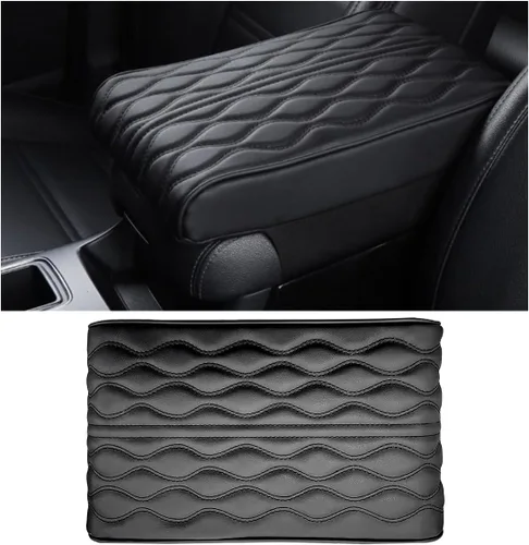 Vista 12 de Ziciner Funda para Consola Central de Coche, Cojín de Apoyo para Reposabrazos de Espuma Viscolástica de Cuero, Almohada Impermeable para Manos