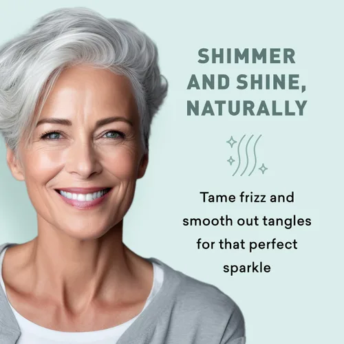 Vista 5 de Just Nutritive Acondicionador para cabello gris Tratamiento para cabello gris Cuidado del cabello natural Acondicionador natural de 16 onzas