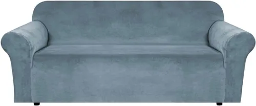 Vista 92 de H.VERSAILTEX Funda de terciopelo elástico para sillón, funda para sillón de 1 cojín para sala de estar, funda de muebles hecha de terciopelo grueso