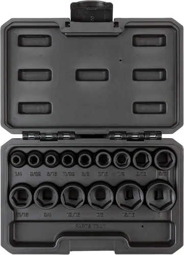 Vista 11 de TEKTON Juego de dados de impacto de 6 puntos profundos de 3/8 pulgadas, 19 piezas (0.236-0.945 in) - Estuche SID91303