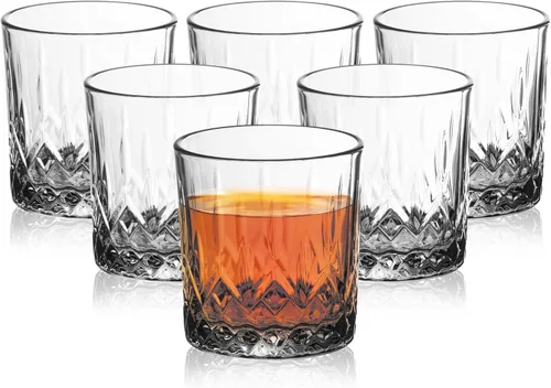 Vista 7 de Vikko Vasos para Beber, Juego de 6 Vasos Altos para Bebidas Estilo Cristal, Vasos Old Fashioned Highball de 12.25 Onzas, Vasos Collins Texturizados