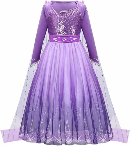 Vista 2 de Disfraz de princesa para niñas película Queen de hielo 2 Helloween Deluxe para juegos de rol cosplay elegante para niños