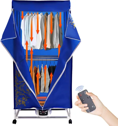 Vista 5 de Secadora de ropa, secadora de viaje, secadora de ropa eléctrica con controlador de temperatura, secadora plegable portátil para el hogar dormitorio