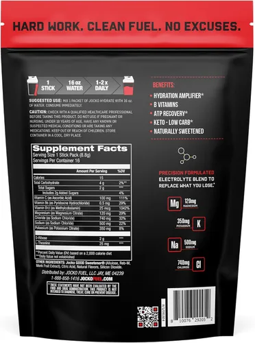 Vista 6 de Jocko Fuel Hydrate Electrolytes Powder Packets Bundle (Fruit Punch + Island Orange) - Paquetes amplificadores de hidratación para recuperación