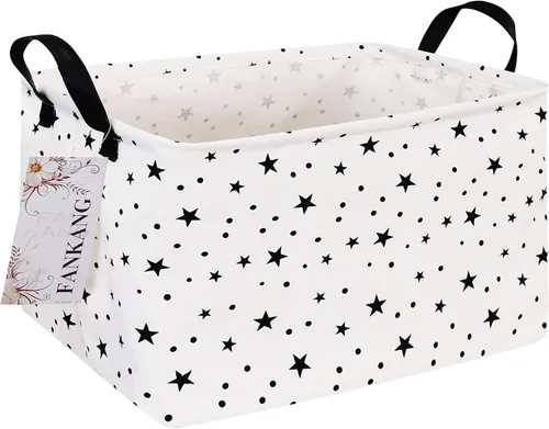 Vista 28 de FANKANG - Cestos de almacenamiento, cesta de lavandería plegable de lona para cuarto infantil con revestimiento impermeable de PE, grandes cestas