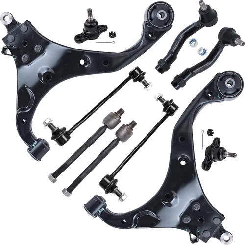Vista 159 de Detroit Axle - Kit de suspensión frontal de 10 piezas para Chevy Trailblazer EXT GMC Envoy XL XUV Buick Rainier Isuzu Ascender Olds Bravada, brazos