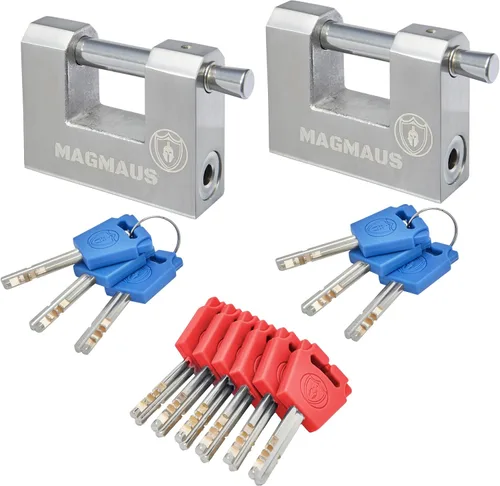 Vista 9 de Magmaus® RTL50 [blindado] Candado de alta seguridad – Cerradura de contenedor resistente con espacio de grillete de 0.43 pulgadas y perno de grosor