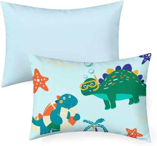 Vista 14 de Fundas de almohada para niños pequeños, paquete de 2 fundas de almohada que se adaptan a almohadas de 13 x 18 o 12 x 16 pulgadas, funda de almohada