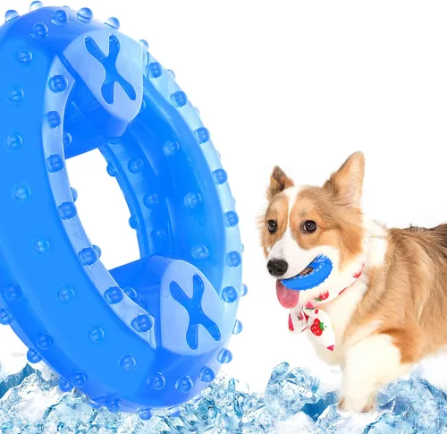 NWK Juguete masticable refrescante para perros, juguete para dentición para cachorros, apto para golosinas para más diversión (anillo de masticación)