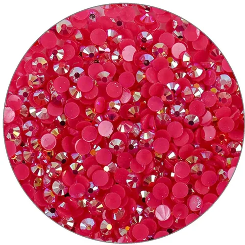 Vista 34 de 3000 piezas de diamantes de imitación de parte posterior plana SS6/2 mm de vidrio transparente AB, gemas redondas de cristal para arte de uñas