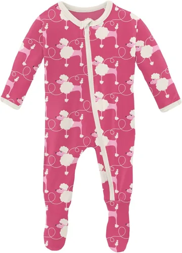 Vista 72 de KicKee Baby & Toddler - Pijama de viscosa ultrasuave de bambú con patas abatibles y puños