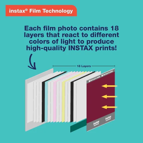 Vista 9 de Fujifilm Instax Mini Link 3 - Impresora para smartphone, color blanco arcilla + Paquete de Valor de Película Fuji (20 hojas) + Paquete de Accesorios