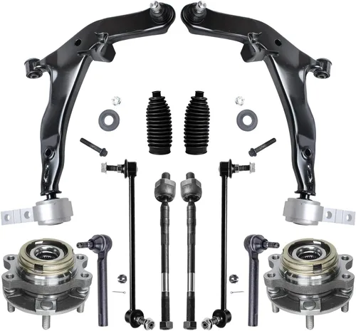 Vista 209 de Detroit Axle - Kit de 4 piezas de manguetas de dirección para Honda Civic 2006-2011, 2 manguetas de dirección delanteras y bujes de ruedas