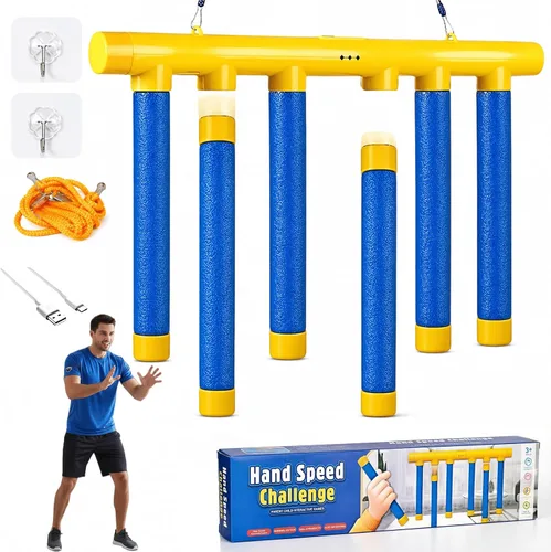 Reflex Drop Sticks Juego de herramientas de entrenamiento de reacción con 3 niveles de velocidad, palos de captura de caídas para coordinación