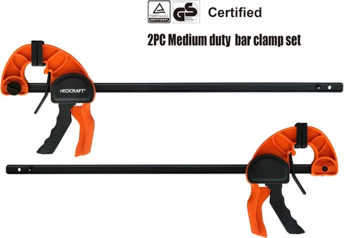 Vista 2 de Abrazaderas de barra de trinquete de liberación rápida para carpintería (juego de 2 piezas de 18 pulgadas), abrazadera ajustable ligera con una sola