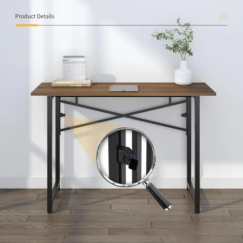 Vista 130 de Escritorio plegable de 47 pulgadas, no requiere montaje, mesa de oficina en casa, escritorio de campamento para computadora de juegos, color beige