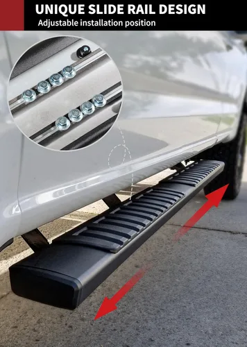 Vista 5 de YITAMOTOR Estribos de 6 pulgadas compatibles con Toyota Tacoma Access Cab 2005-2023, escalones laterales de aluminio negro barras Nerf