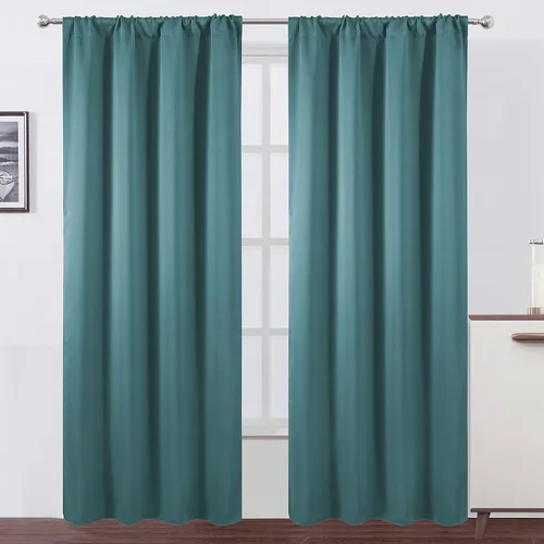 Vista 30 de LEMOMO Cortinas opacas grises, 52 x 84 pulgadas, juego de 2 paneles de cortinas opacas con aislamiento térmico para oscurecer la habitación