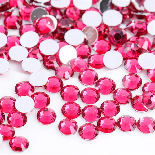 Vista 30 de 500 Piezas SS30 de 6mm de Diamantes de Imitación con Parte Posterior Plana de Cristal Transparente Redondo para Arte de Uñas, Manualidades, Ropa