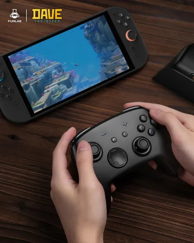 Vista 9 de Switch 2 Pro Controller with Charging Dock for Nintendo Switch2/1/OLED, Luminex Wireless Controller with One-Key Wake Up/Hall Effect/7 LED