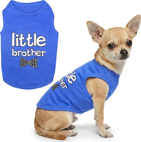 Vista 86 de Playera parisina para perros con palabras bordadas "I Love My Mommy" - 100% algodón, camiseta rosa para perros - Chaleco sin mangas para mascotas