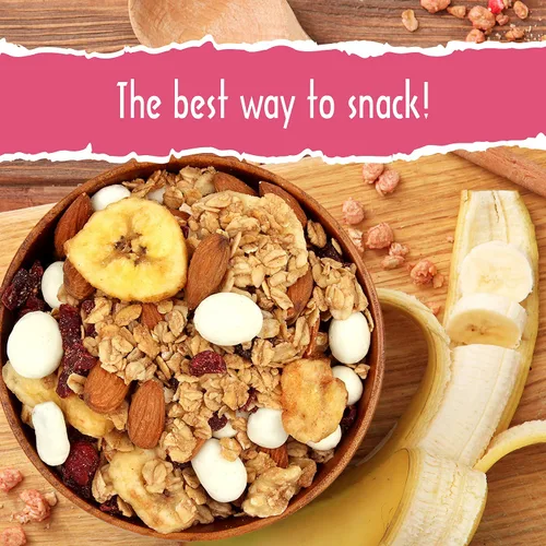 Vista 8 de Sunkist® Breakfast Blend Trail Mix - Combinación de frutas y nueces, bajo en sodio, aperitivo sin gluten con granola, almendras, arándanos, pasas